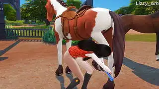 Азиатская девушка, которую проникают в оба отверстия - Sims 4 - 3D-анимация
